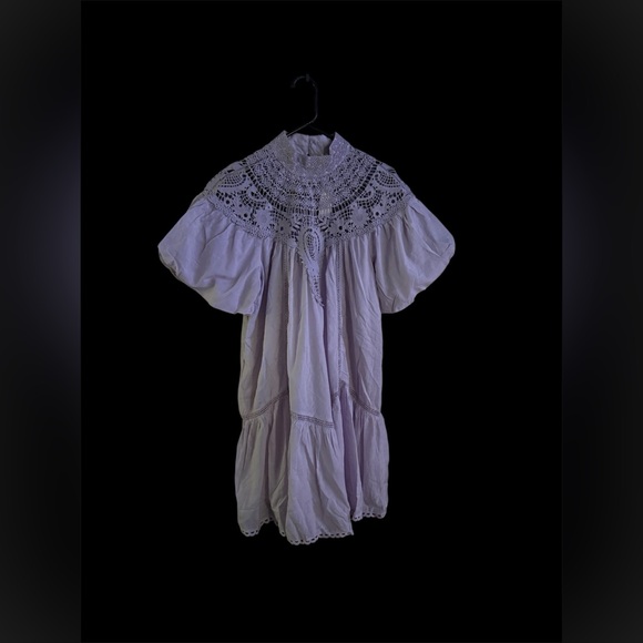 Anthropologie Soft Lavender Mini Dress “Make an Offer” - Picture 3 of 8